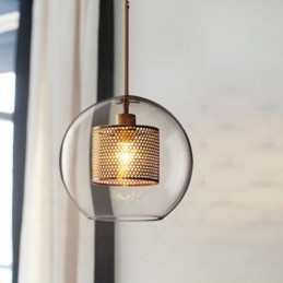 Severské závesné svietidlo Sklenené domáce osvetlenie Lampa okrúhleho tvaru gule Nočná lampa