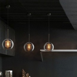 Severské závesné svietidlo Sklenené domáce osvetlenie Lampa okrúhleho tvaru gule Nočná lampa