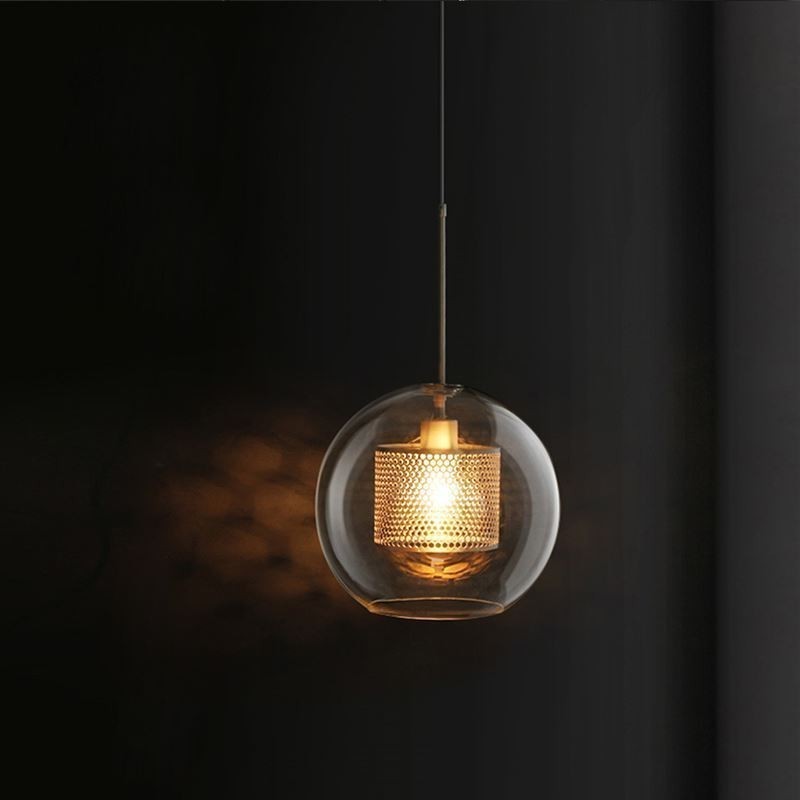 Severské závesné svietidlo Sklenené domáce osvetlenie Lampa okrúhleho tvaru gule Nočná lampa