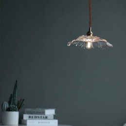 Závesné svietidlo Lotus Leaf z číreho skla Homestay Lamp