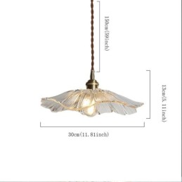 Závesné svietidlo Lotus Leaf z číreho skla Homestay Lamp