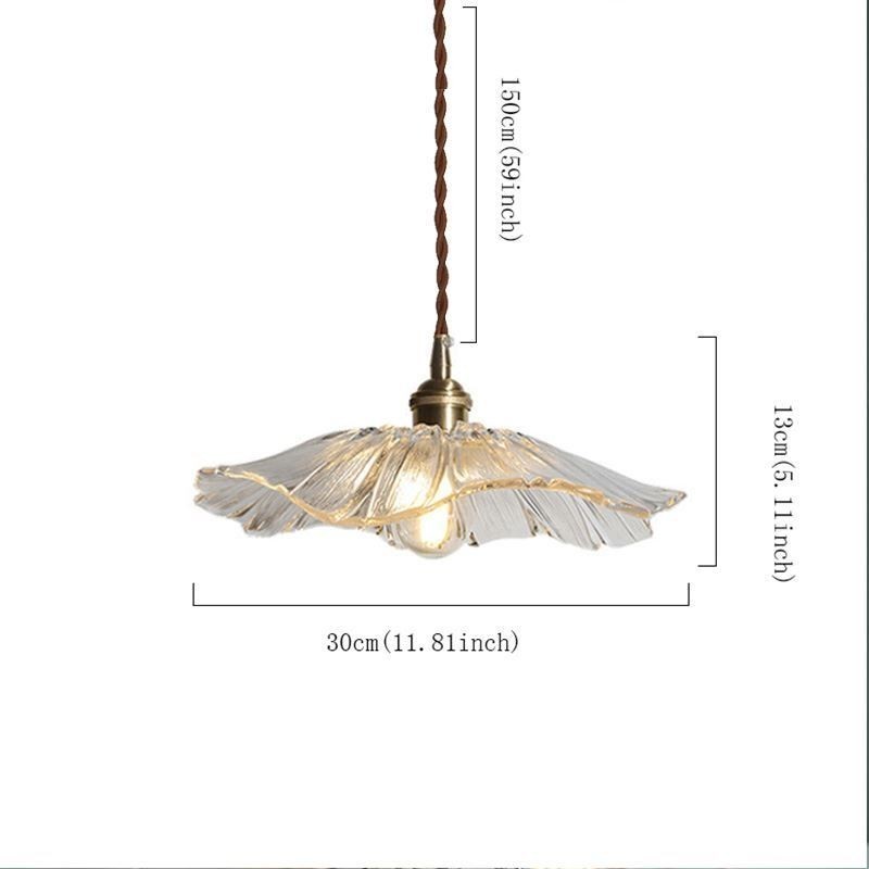 Závesné svietidlo Lotus Leaf z číreho skla Homestay Lamp