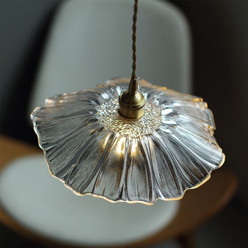Závesné svietidlo Lotus Leaf z číreho skla Homestay Lamp