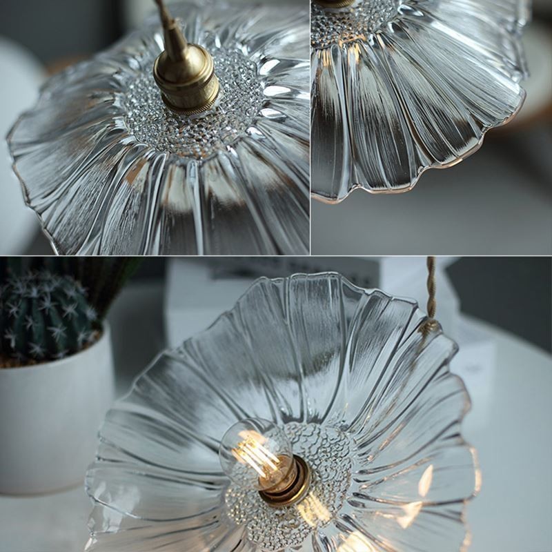 Závesné svietidlo Lotus Leaf z číreho skla Homestay Lamp