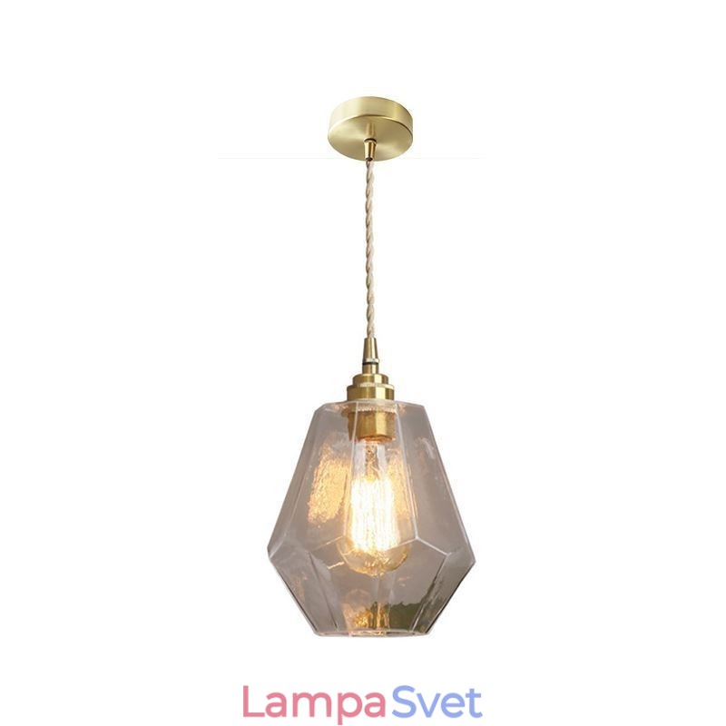 Nordic Retro Závesné svetlo Mosadz sklo Domov Osvetlenie Tower Tvar Lamp Lamp