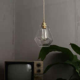 Nordic Retro Závesné svetlo Mosadz sklo Domov Osvetlenie Tower Tvar Lamp Lamp