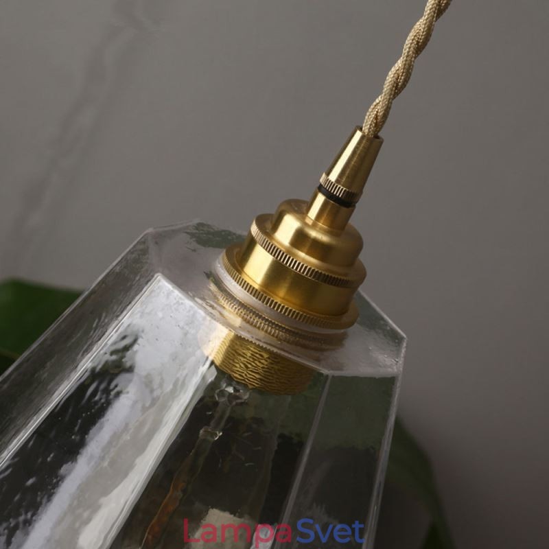 Nordic Retro Závesné svetlo Mosadz sklo Domov Osvetlenie Tower Tvar Lamp Lamp