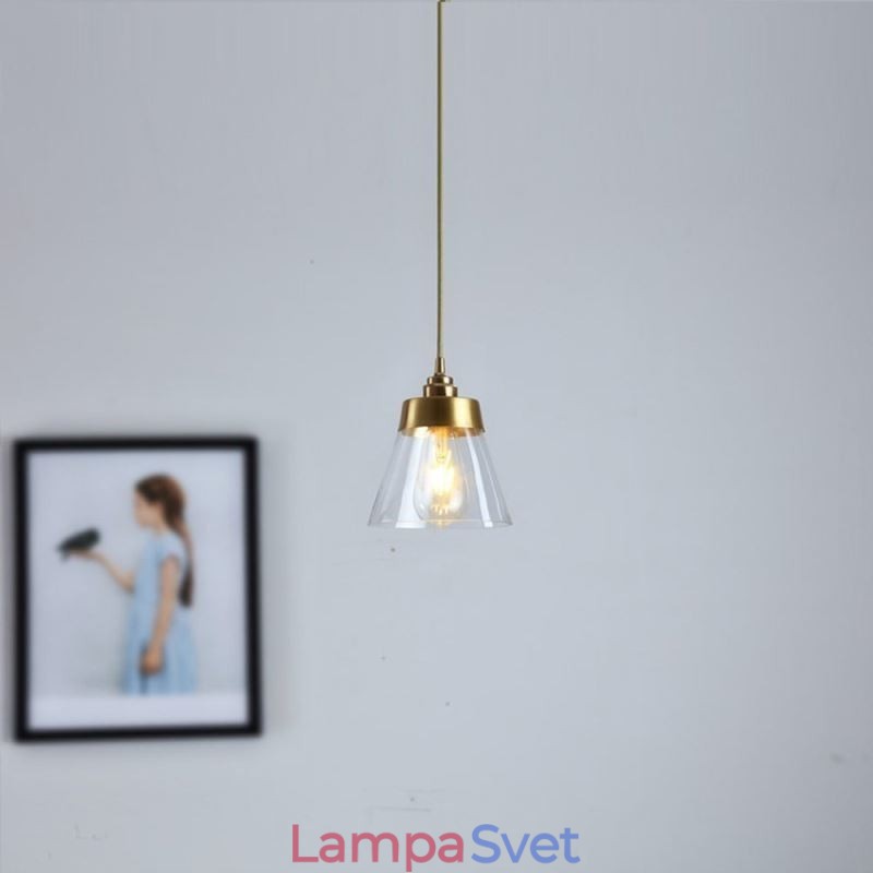 Severské retro závesné svietidlo sklenené tienidlo domáce osvetlenie mosadzný držiak lampy svetlo