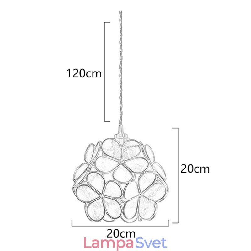 Severské kreatívne závesné svetlo Sklenené domáce osvetlenie Lampa v tvare okvetného lístka