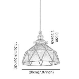 Geometrické závesné svietidlo z farebného skla