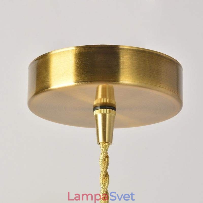 Štvorcová závesná mosadzná lampa z číreho rebrovaného skla s osvetlením s otočným spínačom