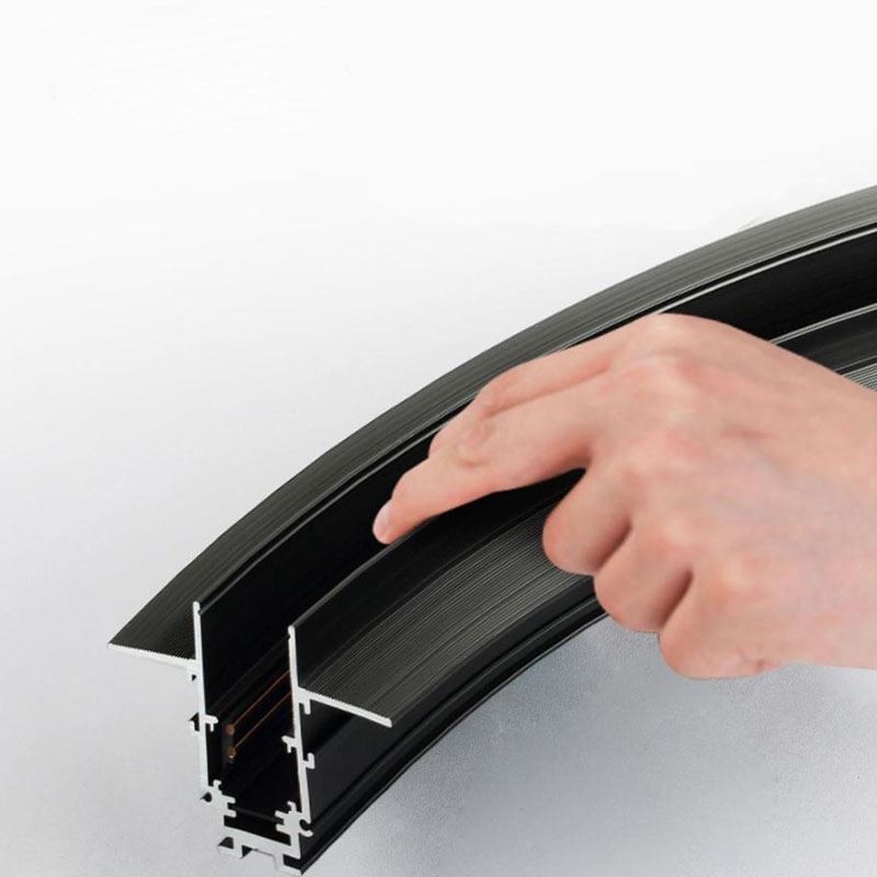 Kruhové dráhové svietidlo Magnetické zapustené dráhové svietidlo 150 cm