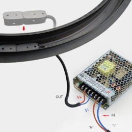 Kruhové dráhové svietidlo Magnetické zapustené dráhové svietidlo 150 cm