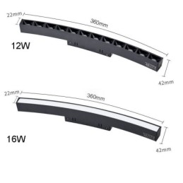 Kruhové dráhové svietidlo Magnetické zapustené dráhové svietidlo 150 cm
