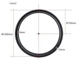 Kruhové dráhové svietidlo Magnetické zapustené dráhové svietidlo 150 cm