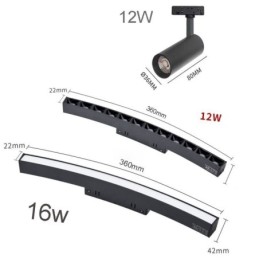 Kruhové magnetické dráhové svietidlo Zapustené bodové dekoratívne svietidlo 150 cm