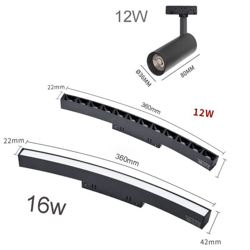 Kruhové magnetické dráhové svietidlo Zapustené bodové dekoratívne svietidlo 150 cm