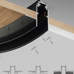 Kruhový dráhový svetelný systém Magnetické zapustené dráhové svietidlo 120 cm