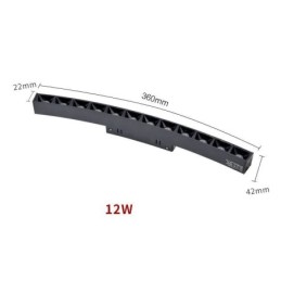 Kruhové magnetické dráhové svietidlo Zapustené bodové dekoratívne svietidlo 80 cm