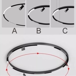 Zapustené lišty na osvetlenie koľajníc Okrúhle magnetické hliníkové lišty