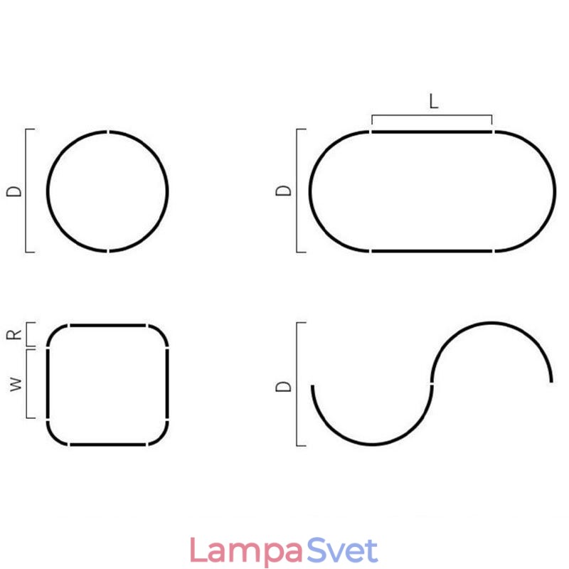 Zapustené lišty na osvetlenie koľajníc Okrúhle magnetické hliníkové lišty