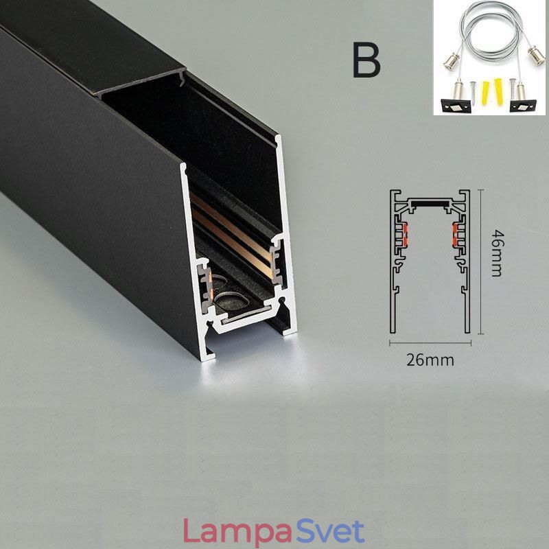Zapustené koľajnice na osvetlenie koľajníc Magnetický hliníkový profil povrchu koľajníc Ultra tenký svetelný pás koľajníc 100 cm