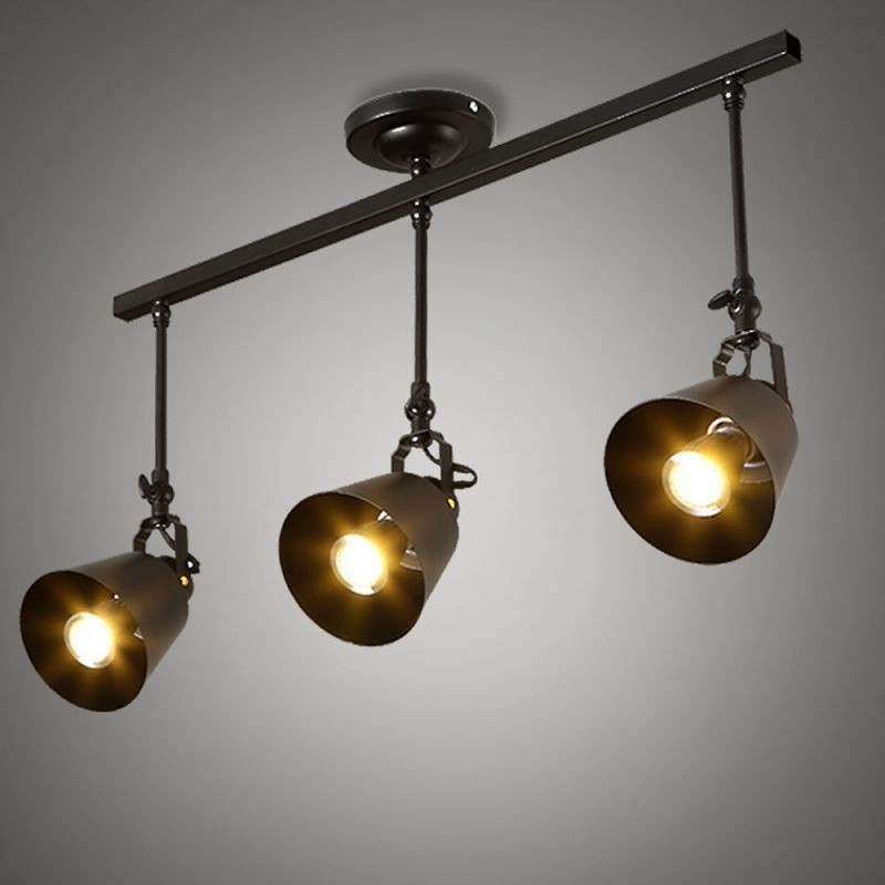Rustikálne Iron Spotlight Vidiek Vintage stropné svietidlo