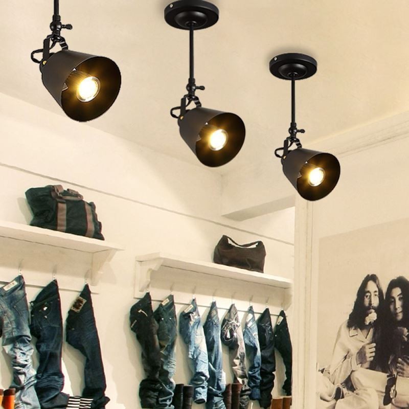 Rustikálne Iron Spotlight Vidiek Vintage stropné svietidlo