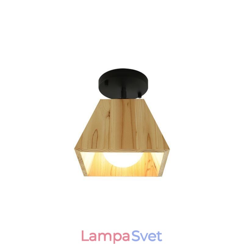 Severské drevené bodové svietidlo Otočné stropné bodové svietidlo so štyrmi hranolmi