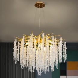 Moderné nádherné krištáľové lusterové svietidlo