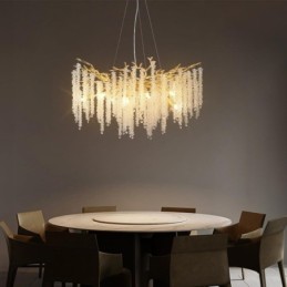 Moderné nádherné krištáľové lusterové svietidlo