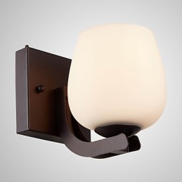 Železná nástenná lampa so skleneným tienidlom Klasické moderné nástenné svietidlá