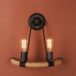 Zmluvná balkónová lampa na schodisko Polkruhová nástenná lampa z konopného lana