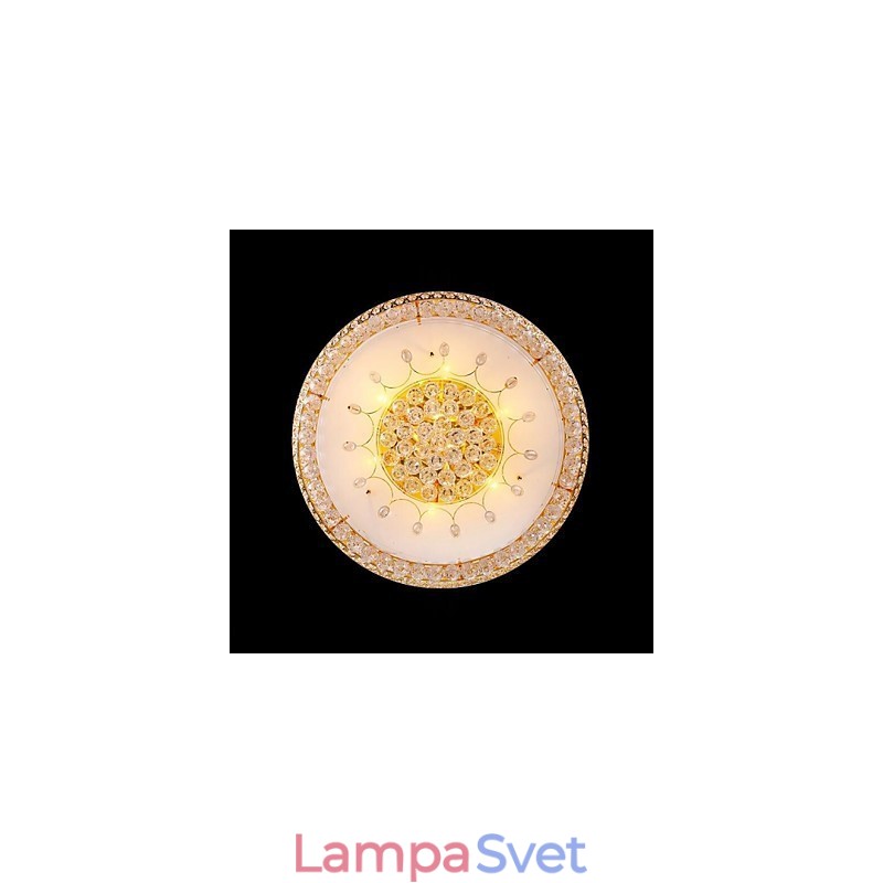 Okrúhle krištáľové stropné svietidlo s absorbčnou kupolou, priemer 80 cm, obsahuje 15 žiaroviek