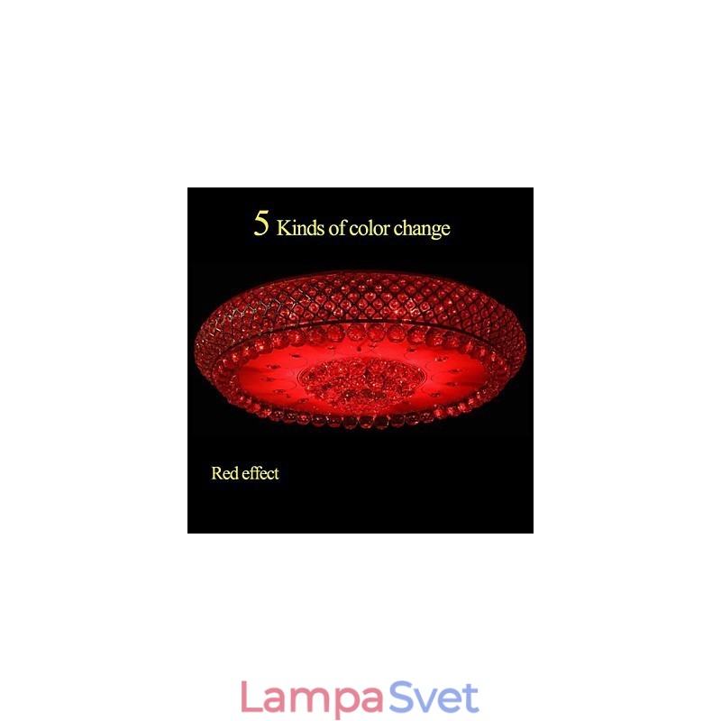 Okrúhle krištáľové stropné svietidlo s absorbčnou kupolou, priemer 80 cm, obsahuje 15 žiaroviek