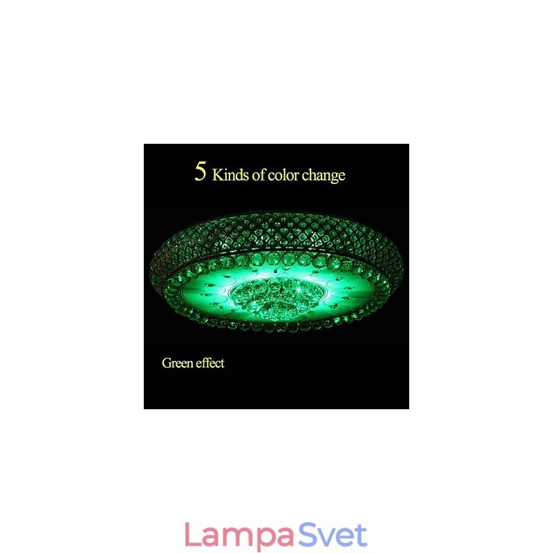 Okrúhle krištáľové stropné svietidlo s absorbčnou kupolou, priemer 80 cm, obsahuje 15 žiaroviek