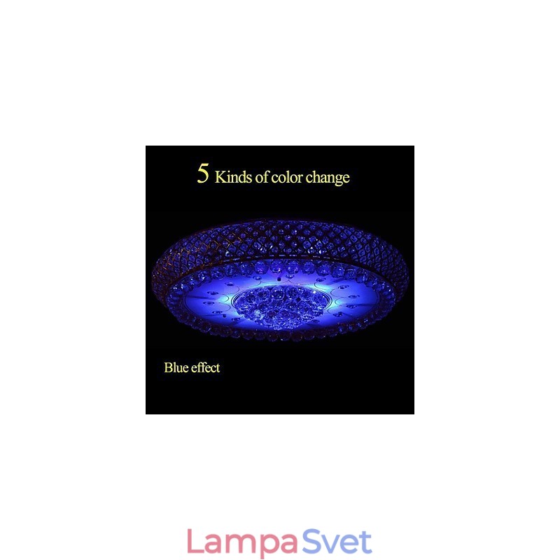 Okrúhle krištáľové stropné svietidlo s absorbčnou kupolou, priemer 80 cm, obsahuje 15 žiaroviek