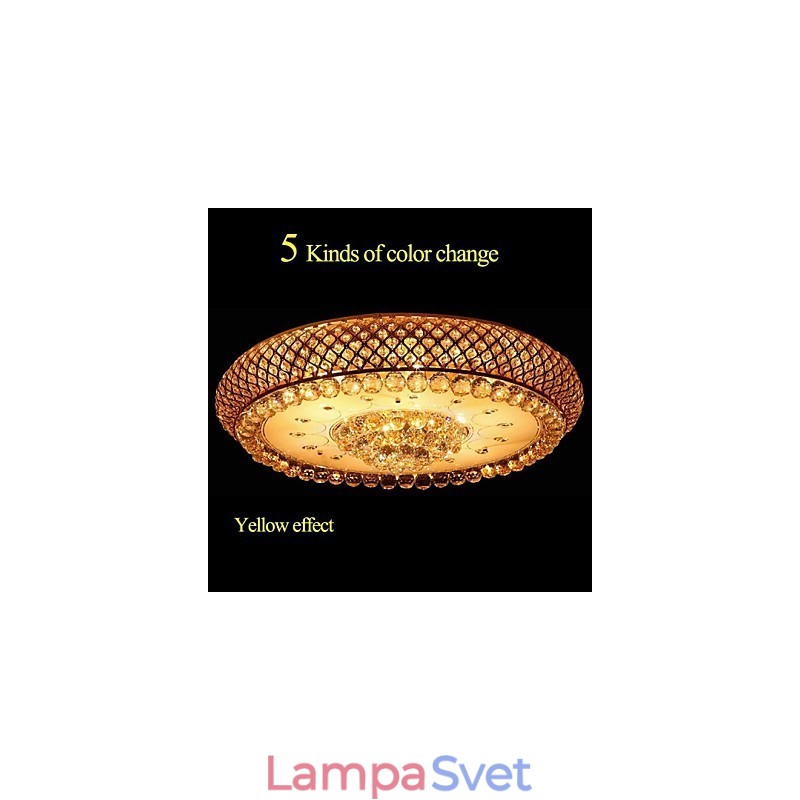 Okrúhle krištáľové stropné svietidlo s absorbčnou kupolou, priemer 80 cm, obsahuje 15 žiaroviek