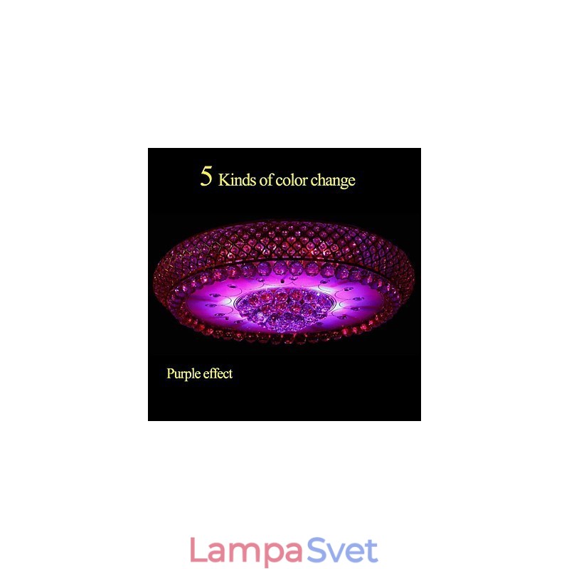 Okrúhle krištáľové stropné svietidlo s absorbčnou kupolou, priemer 80 cm, obsahuje 15 žiaroviek