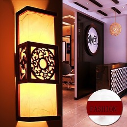 Archaize Corridor Corridor Klasická nástenná lampa z ovčej kože Light