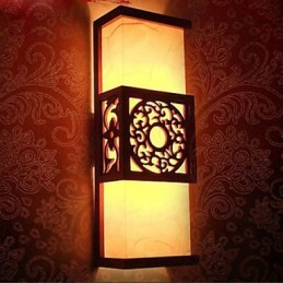Archaize Corridor Corridor Klasická nástenná lampa z ovčej kože Light
