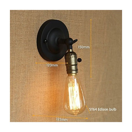 Edison Žiarovka Retro Minimalistická Nočná ulička Kaviareň Terasa Kanál Mini nástenné svietidlo Edison Žiarovka Retro Minimalistická Nočná ulička Kaviareň Terasa Kanál Mini nástenné svietidlo