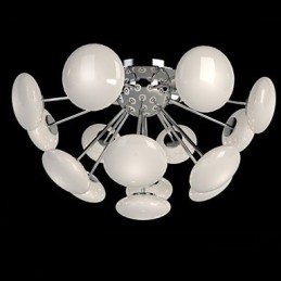 ModernYestaurant Lamp Jednoduché kruhové sklenené umenie Závesná lampa Európskeho štýlu