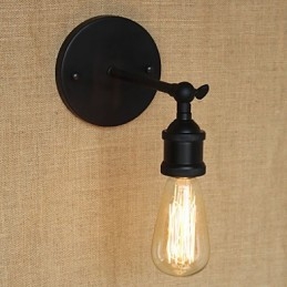 Americká reštaurácia Bar Kaviareň Nočná ulička Minimalistické nástenné svietidlo z čierneho tepaného železa
