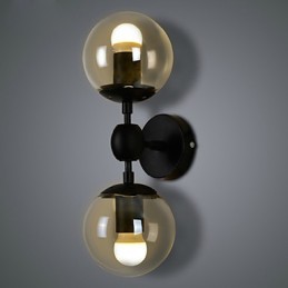 Nástenné svietidlá Sklenená guľa Rustic Lodge Metal