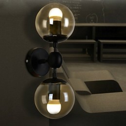 Nástenné svietidlá Sklenená guľa Rustic Lodge Metal