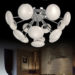 ModernYestaurant Lamp Jednoduché kruhové sklenené umenie Závesná lampa Európskeho štýlu