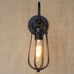 Americká vidiecka lampa do obývacej izby Spálňa Balkón Minimalistická matná čierna nočná lampa Dekoratívna umelecká stena