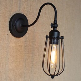 Americká vidiecka lampa do obývacej izby Spálňa Balkón Minimalistická matná čierna nočná lampa Dekoratívna umelecká stena