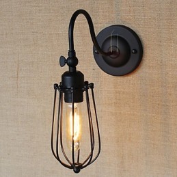 Americká vidiecka lampa do obývacej izby Spálňa Balkón Minimalistická matná čierna nočná lampa Dekoratívna umelecká stena